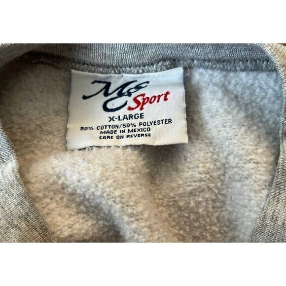 Mens XL Sweatshirt Gray American Golf Classic Embroidered Red White Blue Vtg - Picture 4 of 4